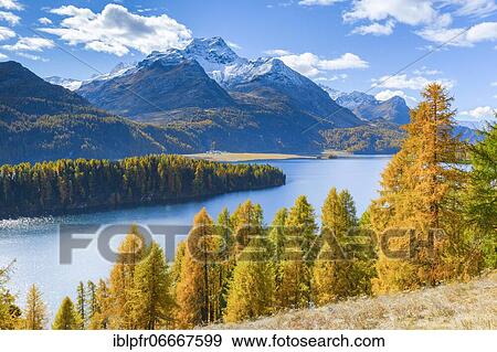 Silsersee, Piz da la Margna, 3158 m, Upper Engadine, Grisons, Switzerland, Europe View Large Photo Image Stock Photo - Silsersee, Piz da la Margna, 3158 m, Upper Engadine, Grisons, Switzerland, Europe. Fotosearch