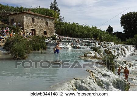Sinter terraces, Cascate del Mulino, hot springs, Saturnia, Maremma, Tuscany, Italy, Europe View Large Photo Image Stock Image - Sinter terraces, Cascate del Mulino, hot springs, Saturnia, Maremma, Tuscany, Italy, Europe. Fotosearch