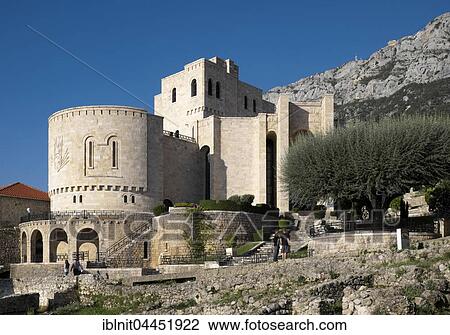 Skanderbeg Museum at Kruja Fortress, Kruja, Durres, Albania, Europe View Large Photo Image Stock Image - Skanderbeg Museum at Kruja Fortress, Kruja, Durres, Albania, Europe. Fotosearch