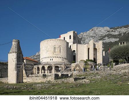 Skanderbeg Museum at Kruja Fortress, Kruja, Durres, Albania, Europe View Large Photo Image Stock Photo - Skanderbeg Museum at Kruja Fortress, Kruja, Durres, Albania, Europe. Fotosearch