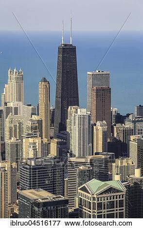 Skyline in front of John Hancock Center, Lake Michigan, view from the Skydeck, Willis Tower, formerly Sears Tower, Chicago, Illinois, USA, North America View Large Photo Image Stock Photo - Skyline in front of John Hancock Center, Lake Michigan, view from the Skydeck, Willis Tower, formerly Sears Tower, Chicago, Illinois, USA, North America. Fotosearch