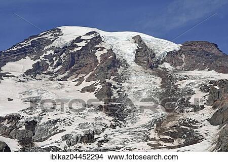 Snow-capped summit of Mount Rainier, Mount Rainier National Park, Cascade Range, Washington, Pacific Northwest, USA, North America View Large Photo Image Picture - Snow-capped summit of Mount Rainier, Mount Rainier National Park, Cascade Range, Washington, Pacific Northwest, USA, North America. Fotosearch