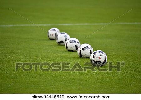 Soccer balls on grass, Allianz Arena, Munich, Bavaria, Germany, Europe View Large Photo Image Stock Photo - Soccer balls on grass, Allianz Arena, Munich, Bavaria, Germany, Europe. Fotosearch