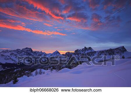 Stock Photograph - Sorapis, Antelao, Croda da Lago, Dolomites, Italy, Europe. Fotosearch