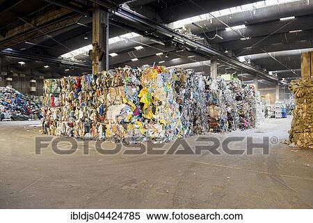 Sorted and baled garbage, recycling View Large Photo Image Stock Photography - Sorted and baled garbage, recycling. Fotosearch