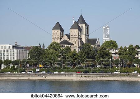 St. Kunibert's Church, Rhine river bank, Cologne, North Rhine-Westphalia, Germany, Europe View Large Photo Image Picture - St. Kunibert's Church, Rhine river bank, Cologne, North Rhine-Westphalia, Germany, Europe. Fotosearch