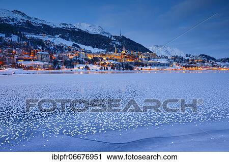 St. Moritz and Lake St. Moritz, Grisons, Switzerland, Europe View Large Photo Image Stock Image - St. Moritz and Lake St. Moritz, Grisons, Switzerland, Europe. Fotosearch