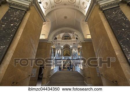 Stock Image - Stairway, Museum of Natural History, opened in 1889, Vienna, Austria, Europe. Fotosearch