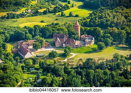 Stock Photo - Stargard hill castle, Mecklenburg Lake District, Mecklenburg-Western Pomerania, Germany, Europe. Fotosearch