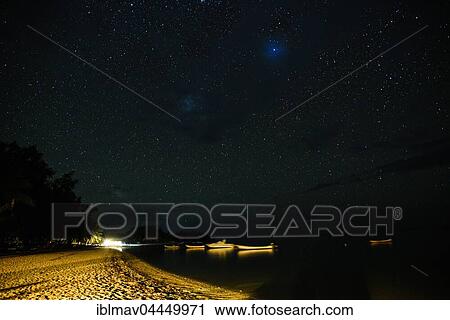 Starry sky over beach, Ifaty, Madagascar, Africa View Large Photo Image Stock Image - Starry sky over beach, Ifaty, Madagascar, Africa. Fotosearch