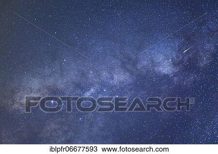 Stock Image - Starry sky with milky way, Switzerland, Europe. Fotosearch