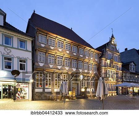 Stiftsherrenhaus and Leisthaus, Municipal Museum, evening mood, Weser Renaissance, Hamelin, Lower Saxony, Germany, Europe View Large Photo Image Stock Image - Stiftsherrenhaus and Leisthaus, Municipal Museum, evening mood, Weser Renaissance, Hamelin, Lower Saxony, Germany, Europe. Fotosearch