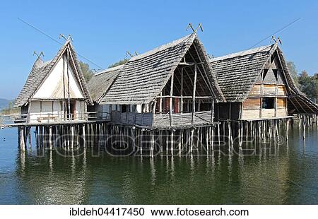 Stilt houses, Pfahlbaumuseum Unteruhldingen, Museum, Lake Constance, Baden-Württemberg, Germany, Europe View Large Photo Image Stock Image - Stilt houses, Pfahlbaumuseum Unteruhldingen, Museum, Lake Constance, Baden-Württemberg, Germany, Europe. Fotosearch