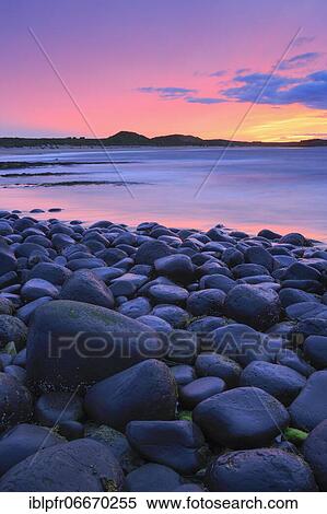 Stock Photography - Stony beach in Northumberland, Great Britain. Fotosearch
