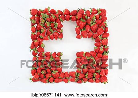 Strawberries in the shape of a Swiss cross View Large Photo Image Stock Image - Strawberries in the shape of a Swiss cross. Fotosearch