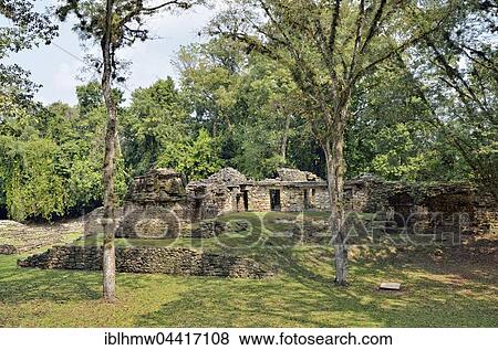 Stock Photo - Structures 13 and 10, Yaxchilan, ancient Mayan city, Usumacinta River, Mexico, Central America. Fotosearch