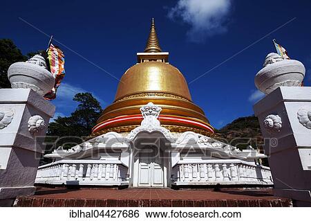 Stupa, dagoba, golden temple, Rangiri Vihara, Dambulla, Central Province, Sri Lanka, Asia View Large Photo Image Stock Photograph - Stupa, dagoba, golden temple, Rangiri Vihara, Dambulla, Central Province, Sri Lanka, Asia. Fotosearch