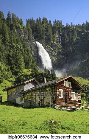 Picture - Stäubifall, 100 m, Alp Äsch, Uri, Switzerland, Europe. Fotosearch