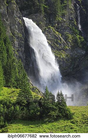 Stock Image - Stäubifall, 100 m, Alp Äsch, Uri, Switzerland, Europe. Fotosearch