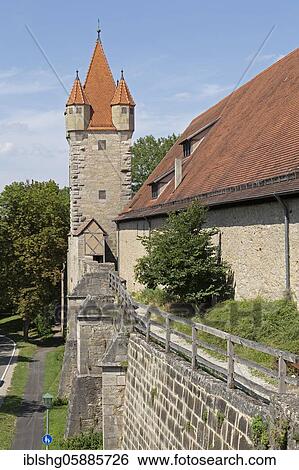 Stöberlein tower and city wall, Old Town, Rothenburg ob der Tauber, Middle Franconia, Bavaria, Germany, Europe View Large Photo Image Stock Photograph - Stöberlein tower and city wall, Old Town, Rothenburg ob der Tauber, Middle Franconia, Bavaria, Germany, Europe. Fotosearch