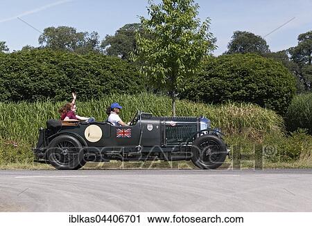 Stock Image - Supercharged 4. 5 liter Bentley, 1930 model, British classic car, Classic Days Dyck 2016 Jüchen, Niederrhein, North Rhine-Westphalia, Germany, Europe. Fotosearch