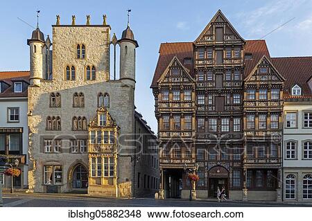 Tempelhaus and Wedekindhaus, Marketplace, Hildesheim, Lower Saxony, Germany, Europe View Large Photo Image Stock Photo - Tempelhaus and Wedekindhaus, Marketplace, Hildesheim, Lower Saxony, Germany, Europe. Fotosearch
