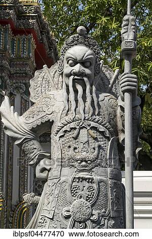 Temple Guardian at Wat Pho temple, Bangkok, Thailand, Asia View Large Photo Image Stock Image - Temple Guardian at Wat Pho temple, Bangkok, Thailand, Asia. Fotosearch