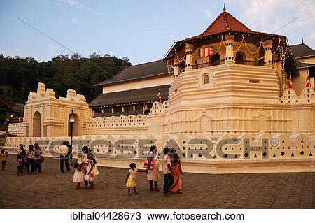 Temple of the Sacred Tooth Relic, evening light Kandy, Central Province, Sri Lanka, Asia View Large Photo Image Stock Image - Temple of the Sacred Tooth Relic, evening light Kandy, Central Province, Sri Lanka, Asia. Fotosearch