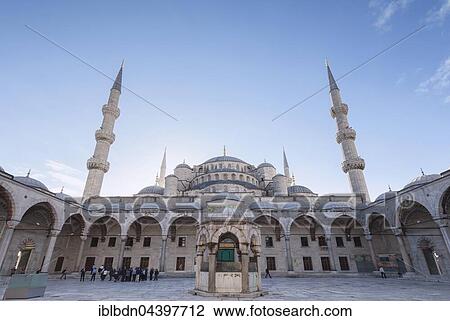 Stock Image - The Blue Mosque, Sultan Ahmed Mosque, Istanbul, Turkey, Asia. Fotosearch