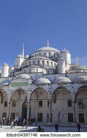 Stock Photograph - The Blue Mosque, Sultan Ahmed Mosque, Istanbul, Turkey, Asia. Fotosearch