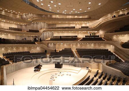 Stock Image - The Grand Hall, Elbe Philharmonic Concert Hall, Hamburg, Germany, Europe. Fotosearch