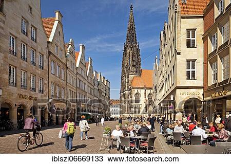 The Prinzipalmarkt with the Lambertikirche, City of Münster, Münsterland, North Rhine-Westphalia, Germany, Europe View Large Photo Image Stock Image - The Prinzipalmarkt with the Lambertikirche, City of Münster, Münsterland, North Rhine-Westphalia, Germany, Europe. Fotosearch