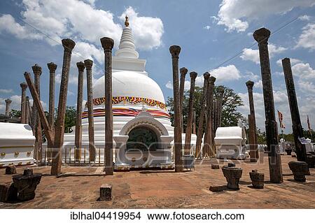 Thuparama Dagoba Temple, Anuradhapura, North Central Province, Sri Lanka, Asia View Large Photo Image Picture - Thuparama Dagoba Temple, Anuradhapura, North Central Province, Sri Lanka, Asia. Fotosearch