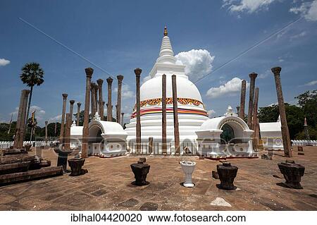 Thuparama Dagoba Temple, Anuradhapura, North Central Province, Sri Lanka, Asia View Large Photo Image Stock Image - Thuparama Dagoba Temple, Anuradhapura, North Central Province, Sri Lanka, Asia. Fotosearch