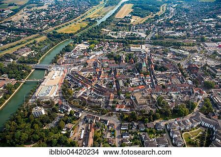Town centre and River Lippe, Dorsten, Ruhr district, North Rhine-Westphalia, Germany, Europe View Large Photo Image Picture - Town centre and River Lippe, Dorsten, Ruhr district, North Rhine-Westphalia, Germany, Europe. Fotosearch