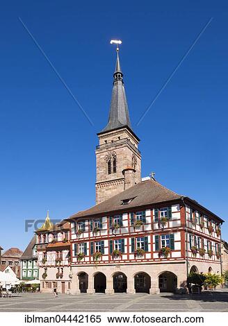Town hall and church, Königsplatz, Schwabach, Middle Franconia, Franconia, Bavaria, Germany, Europe View Large Photo Image Stock Photography - Town hall and church, Königsplatz, Schwabach, Middle Franconia, Franconia, Bavaria, Germany, Europe. Fotosearch