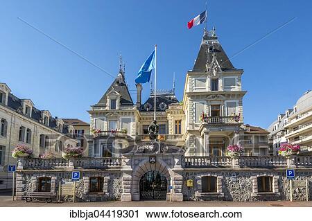 Town Hall, Evian, Evian-les-Bains, Haute-Savoie, France, Europe View Large Photo Image Stock Image - Town Hall, Evian, Evian-les-Bains, Haute-Savoie, France, Europe. Fotosearch