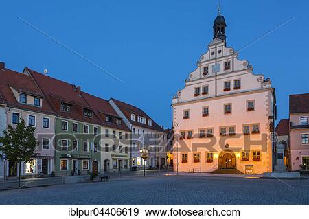 Town Hall on the Market Square, Twilight, Dippoldiswalde, Saxony, Germany, Europe View Large Photo Image Stock Photo - Town Hall on the Market Square, Twilight, Dippoldiswalde, Saxony, Germany, Europe. Fotosearch