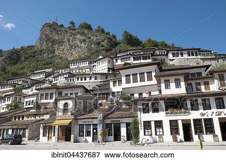 Townscape, City of a Thousand Windows, Berat, Albania, Europe View Large Photo Image Stock Photo - Townscape, City of a Thousand Windows, Berat, Albania, Europe. Fotosearch