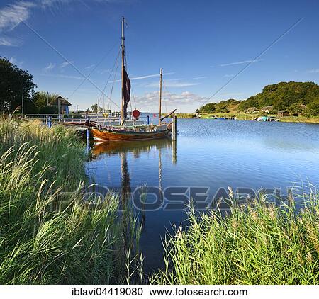 Traditional sailing boat in Moritzdorf harbour, Sellin, Rügen, Mecklenburg-Western Pomerania, Germany, Europe View Large Photo Image Stock Image - Traditional sailing boat in Moritzdorf harbour, Sellin, Rügen, Mecklenburg-Western Pomerania, Germany, Europe. Fotosearch