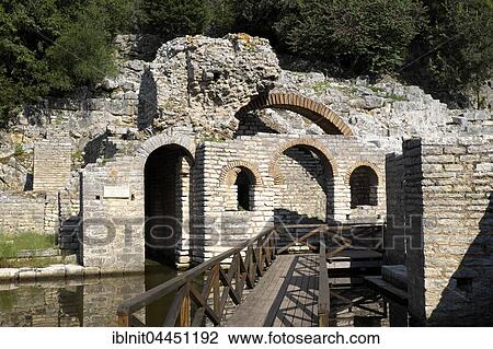 Treasury of Asklepios sanctuary, ruins of Butrint, Vlora region, Albania, Europe View Large Photo Image Stock Image - Treasury of Asklepios sanctuary, ruins of Butrint, Vlora region, Albania, Europe. Fotosearch