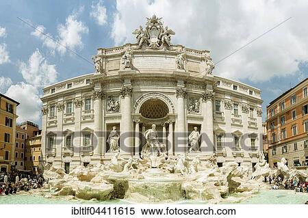 Trevi Fountain, Rome, Lazio, Italy, Europe View Large Photo Image Stock Photography - Trevi Fountain, Rome, Lazio, Italy, Europe. Fotosearch