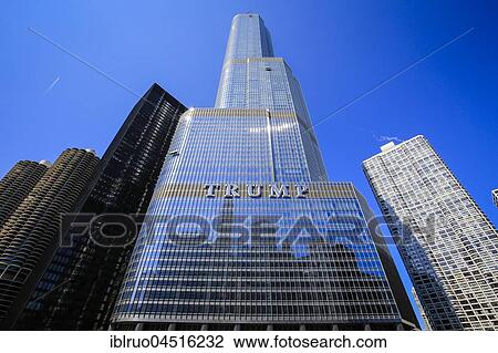 Trump Tower, Chicago, Illinois, USA, North America View Large Photo Image Stock Image - Trump Tower, Chicago, Illinois, USA, North America. Fotosearch