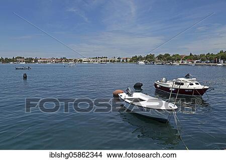 Two boats in port, Umag, Istria, Croatia, Europe View Large Photo Image Picture - Two boats in port, Umag, Istria, Croatia, Europe. Fotosearch