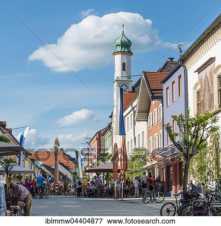 Untermarkt with daughter church Maria Hilf, Murnau, Upper Bavaria, Bavaria, Germany, Europe View Large Photo Image Stock Photo - Untermarkt with daughter church Maria Hilf, Murnau, Upper Bavaria, Bavaria, Germany, Europe. Fotosearch