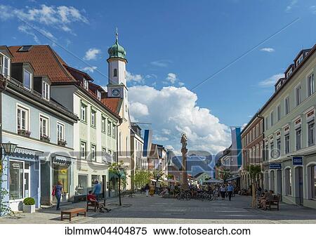 Untermarkt with daughter church Maria Hilf, Murnau, Upper Bavaria, Bavaria, Germany, Europe View Large Photo Image Stock Photography - Untermarkt with daughter church Maria Hilf, Murnau, Upper Bavaria, Bavaria, Germany, Europe. Fotosearch