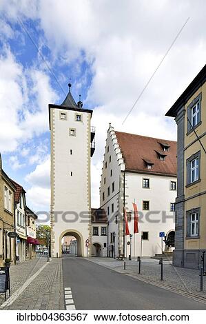 Upper Tower, Bamberger Tor, gate, medieval fortification, Hassfurt, Lower Franconia, Bavaria, Germany, Europe View Large Photo Image Stock Photo - Upper Tower, Bamberger Tor, gate, medieval fortification, Hassfurt, Lower Franconia, Bavaria, Germany, Europe. Fotosearch