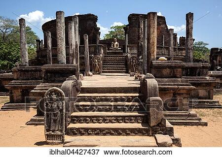 Vatadaga, terrace, Tooth Relic, Dalada Maluwa, ancient royal city, Sacred City, Polonnaruwa, North Central Province, Sri Lanka, Asia View Large Photo Image Stock Photo - Vatadaga, terrace, Tooth Relic, Dalada Maluwa, ancient royal city, Sacred City, Polonnaruwa, North Central Province, Sri Lanka, Asia. Fotosearch