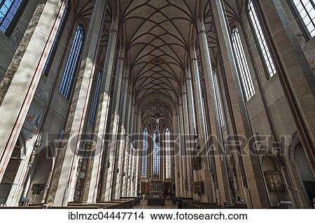 Picture - Vault with chancel, St. Martin's Church, Landshut, Lower Bavaria, Germany, Europe. Fotosearch