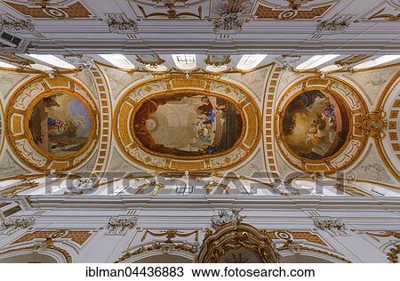Vaulted ceiling with ceiling frescoes, Abbey Church of St. Peter and Paul, Elchingen, Oberelchingen, Elchingen, Swabia, Bavaria, Germany, Europe View Large Photo Image Stock Image - Vaulted ceiling with ceiling frescoes, Abbey Church of St. Peter and Paul, Elchingen, Oberelchingen, Elchingen, Swabia, Bavaria, Germany, Europe. Fotosearch